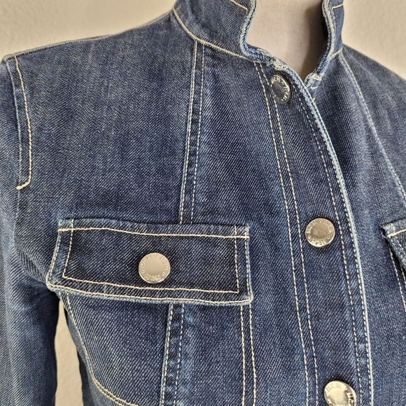 MCM Jackets & Coats | Mcm Munchen 4 Pocket Blue Denim Jacket Size 4 | Poshmark